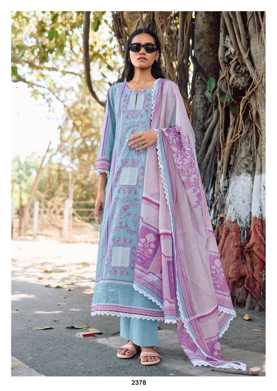 Bahar vol-83 by Kimora fashion 2375 to 2378 series Indian Traditional Wear Pure cotton dresses At Wholesale Price